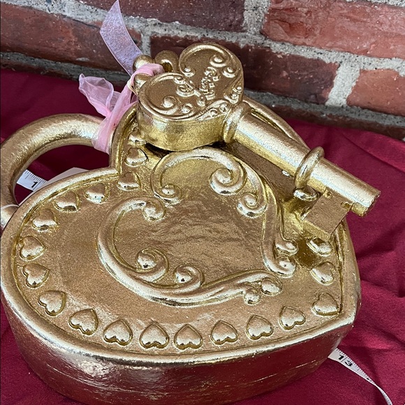 Rachel Zoe Gold Heart Lock with Key Design - Picture 8 of 10